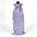 Jute Burlap Linen Wine Bottle Drawstring Bag Champagne Wine Gift Packaging Pouch 15*35cm in Stock