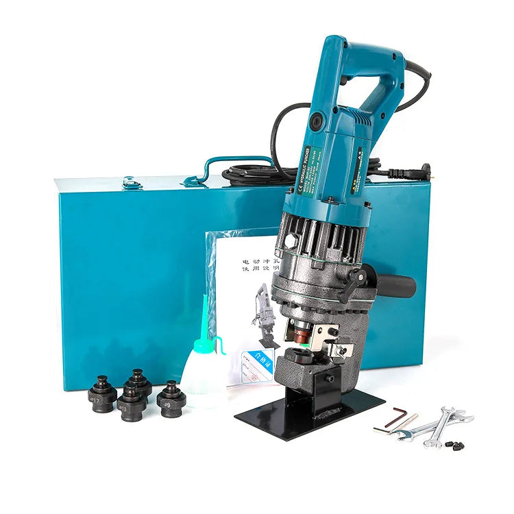 Electric Hydraulic Punching Machine Plug-in Handheld Integrated Angle Iron Channel Steel Angle Steel Punching Machine