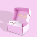 Exquisite Top-end Customized logo pink Corrugated Gift Paper Mailer Box Packaging with Gloss Lamination