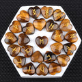 25PCS Natural Stone Rune Stones Set for Divination for Witchcraft Party Game Spiritual Beginners' Norse Pagan Tools Crystal Gift