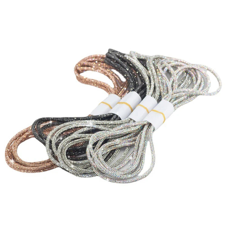 Wholesale Luxury Crystal Rhinestone Strips Reusable Rhinestone Rope Tube for Shoes Hoodies Carnival Craft Decoration