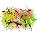 TPE Soft Bait Wholesale 4.4cm 0.3g 12pcs a Bag TPR Luminous Artificial Trout Soft Worm Lures Fishing Lure Swim Bait