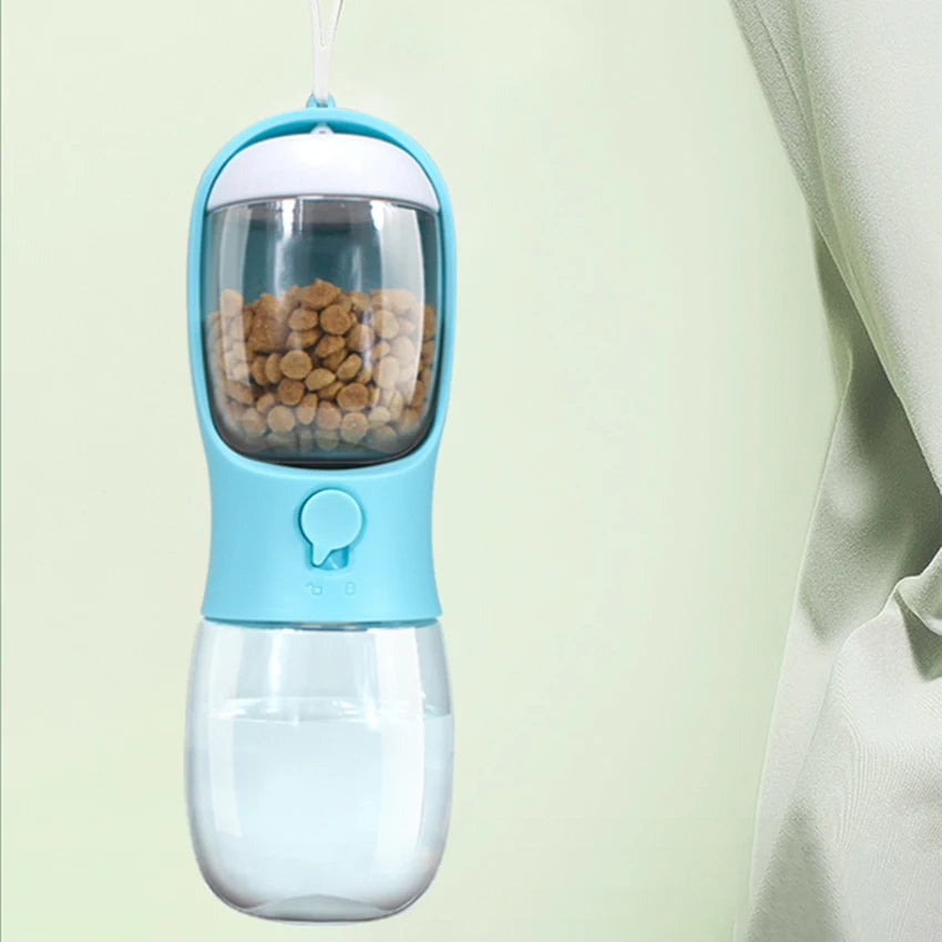 Multifunctional 300ML 550ML Travel Pet Water Bottle and Feeder Bowl 2 in 1 Dog Travel Bottle