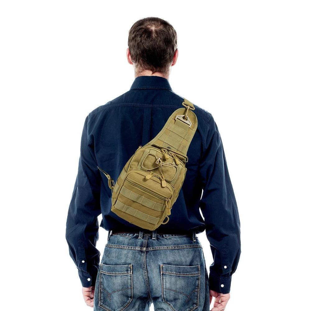 Outdoor Tactical Sports Utility Chest Pack for Men Phone Holder EDC Rig Pouch Vest for Workouts Cycling & Hiking MegaBDM