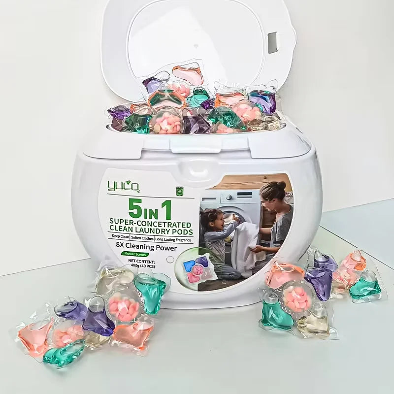 Hypoallergenic Laundry Capsules Color Protection High Efficiency Satin Removal Laundry Detergent Pods for Sensitive Skin