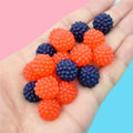 Soft Mini Fruit Flat Back Charms Resin Cabochon Raspberry Resin Ornaments Accessories for Scrapbook Mobile Phone Case Decoration