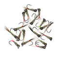 Perdigon Jig Nymphs Fly Tungsten Bead Barbless Jigs Euro Nymphs Fly for Trout Grayling Fresh Water Fishing Lure Bait