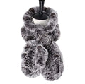 MWFur Fashion Winter Women Rabbit Fur Neckerchief  Short Style Hand Knit Soft Rex Rabbit Fur Scarf Waved Shape Neck Warmer
