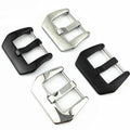 18mm 20mm 22mm 24mm Stainless Steel Nylon Watch Band Strap Replacement Glossy Black Heavy Screw Buckle