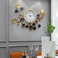 High Quality Modern 3D Metal Wall Clock Diamonds Iron Art Decoration for Home Living Room Hanging Function