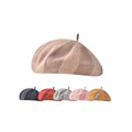 MIO Wholesale Winter Wool Blended Beret Hat Double Colors Mushroom Hat French Fashion Warm Knitted Artist Beret Hat for Women