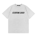 Wholesale Heavyweight Thick 100% Cotton Summer Couple Short Sleeve Tee Printing 3D Custom Puff Printed Men's Shirts