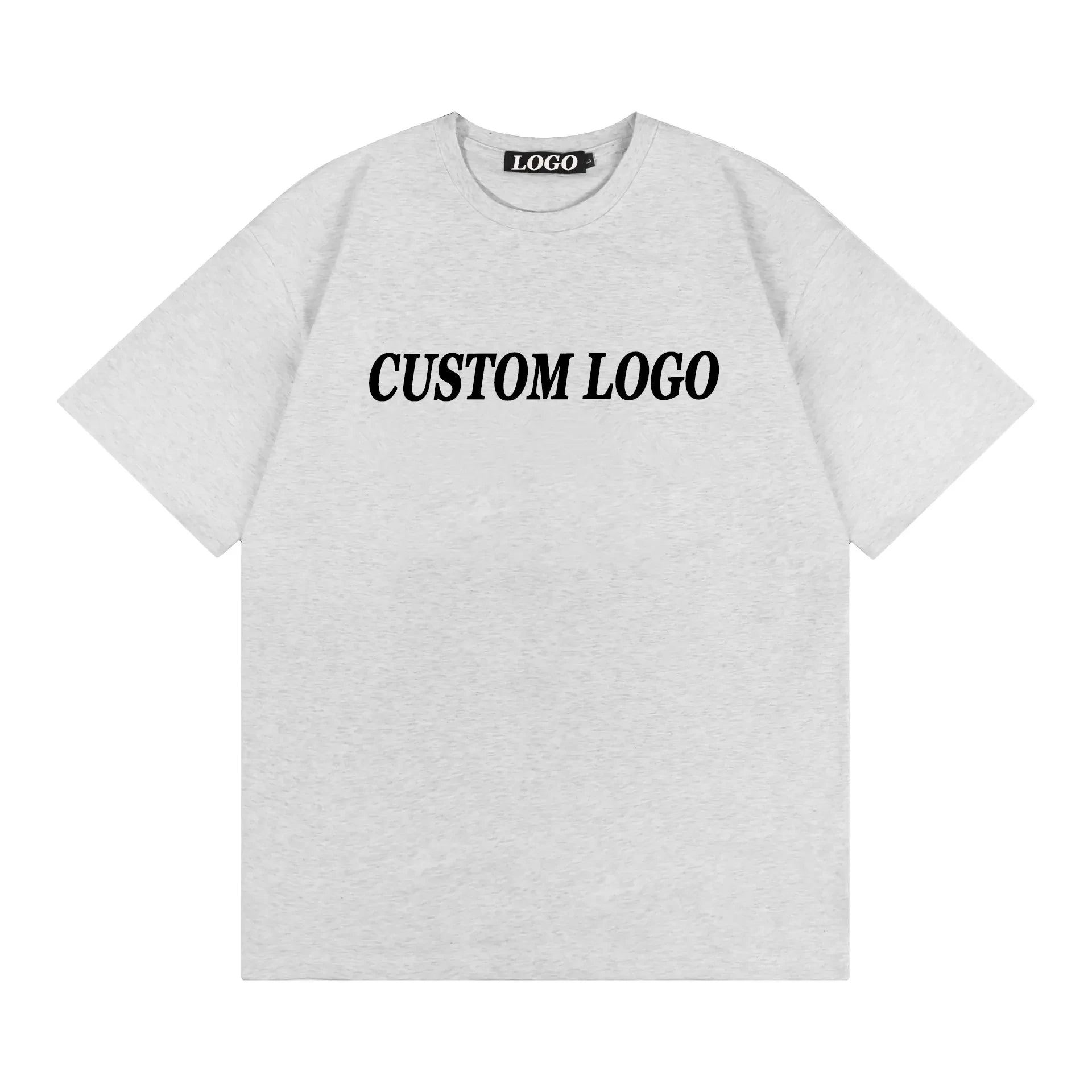 Wholesale Heavyweight Thick 100% Cotton Summer Couple Short Sleeve Tee Printing 3D Custom Puff Printed Men's Shirts