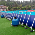Commercial Rectangular Outdoor Metal Frame Large Swimming Pool with Filter System