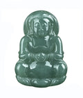 Natural Green Jadeite Guanyin Pendant Necklace Emerald Jade Amulet Charm for Men Women
