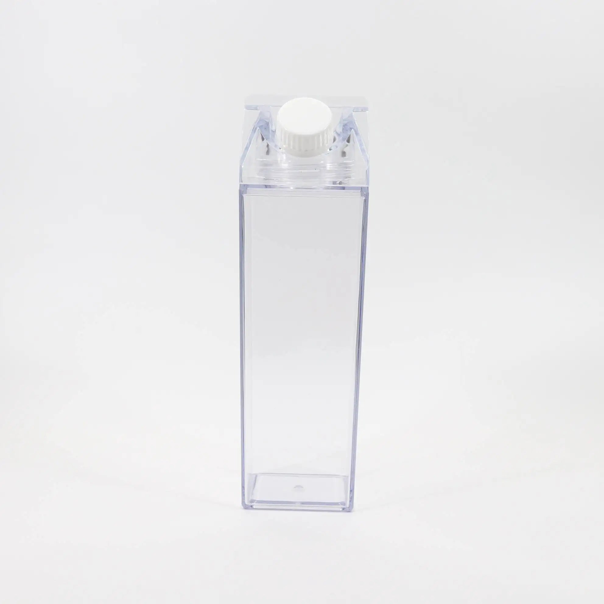 Madou 500ml Clear Plastic Milk Carton Custom Logo Water Bottle with Direct Drinking Flowing Method