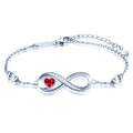 925 Sterling Silver Jewelry 8 Endless Infinites Bracelet Zircon for Women Girls Bracelets