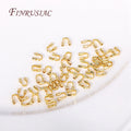 18K Gold Plated Wire Protector for Jewelry Rectangle-Shaped U Shape Guardian Protectors Loops Accessories Connectors