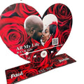 New Arrival Customizable Valentine's Day Gifts 180*150*5mm Heart Shape Photo Frames Sublimation Blanks MDF with Stand
