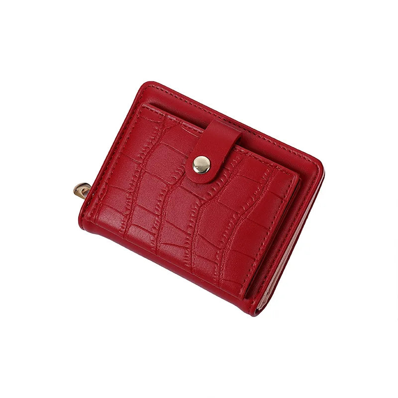 2023 New Design Custom Short Small Mini PU Leather Women Wallet Zip-Around Ladies Purse with Anti-Theft Feature Casual Style
