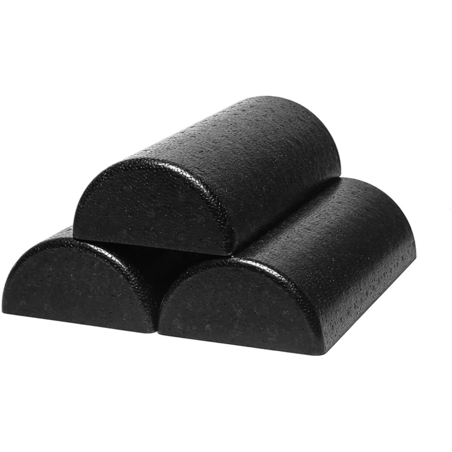 Wholesale Custom LOGO and Size Muscle Massage Roller Firm Density Black Half Round Epp Foam Roller with Granules