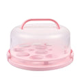 Wholesale Round Cupcake Containers Opp Bag BPA-Free Plastic Eco-Friendly 10inch Cake Holder Portable Cake Stand