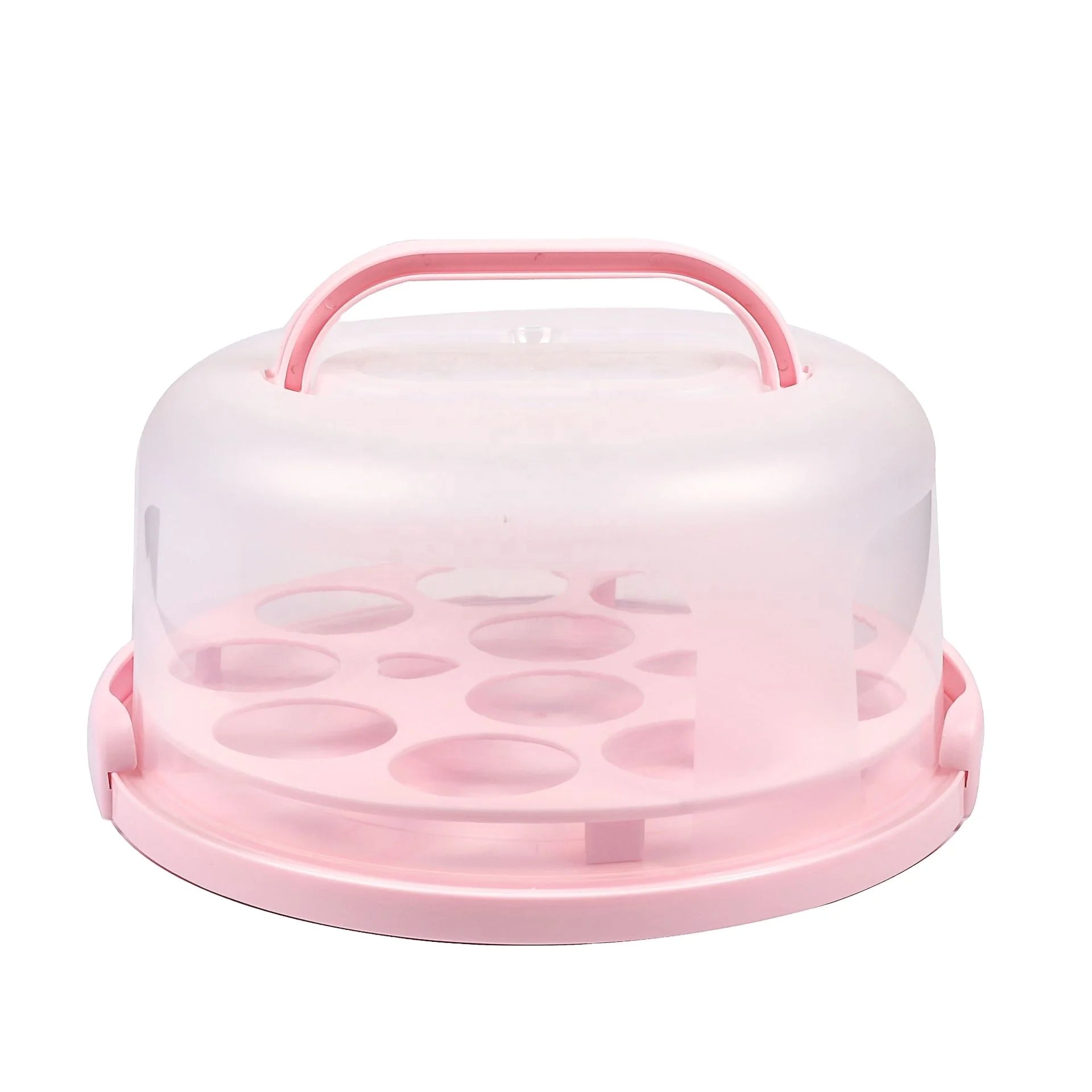 Wholesale Round Cupcake Containers Opp Bag BPA-Free Plastic Eco-Friendly 10inch Cake Holder Portable Cake Stand