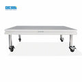 ESI 4'x4' Mobile Stage Unit on Wheels Adjustable Stage Platform Aluminum Frame