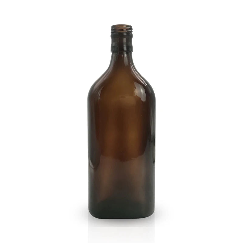 Wholesale 550ml Amber High Flint Alcohol Glass Bottle for Whiskey Vodka