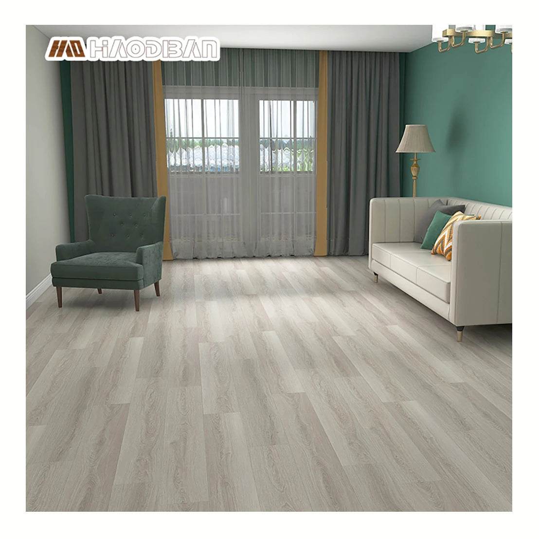 Wholesale Price Modern Light Oak Wood Look Vinyl Floor EIR Unilin Click Lock SPC Flooring
