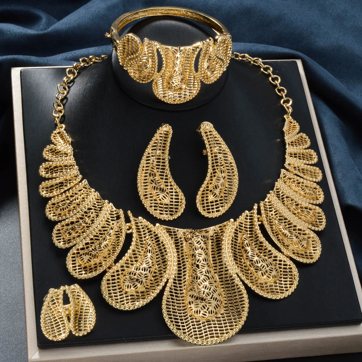Simple Jewellery Pakistine Luxury Cubic Zircon Crown Bridal Large African Jewellery Ladies Jewelryset Jewelry Sets