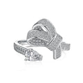Latest  European and American Design Butterfly Ring S925 Sterling Silver Ring  Party Diamond Ring Fashionable Jewelry Zirconia