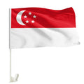 100% Polyester Custom 12x18inches Singapore American Antenna Flag Sublimation Blank Dodgers Car Window Stand Mount