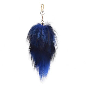 Wholesale Dyed fox Fur Tail for Plush Keychains Toys fox Decoration fox Tail Keychain Bag Charms Pendant Decoration Accessories