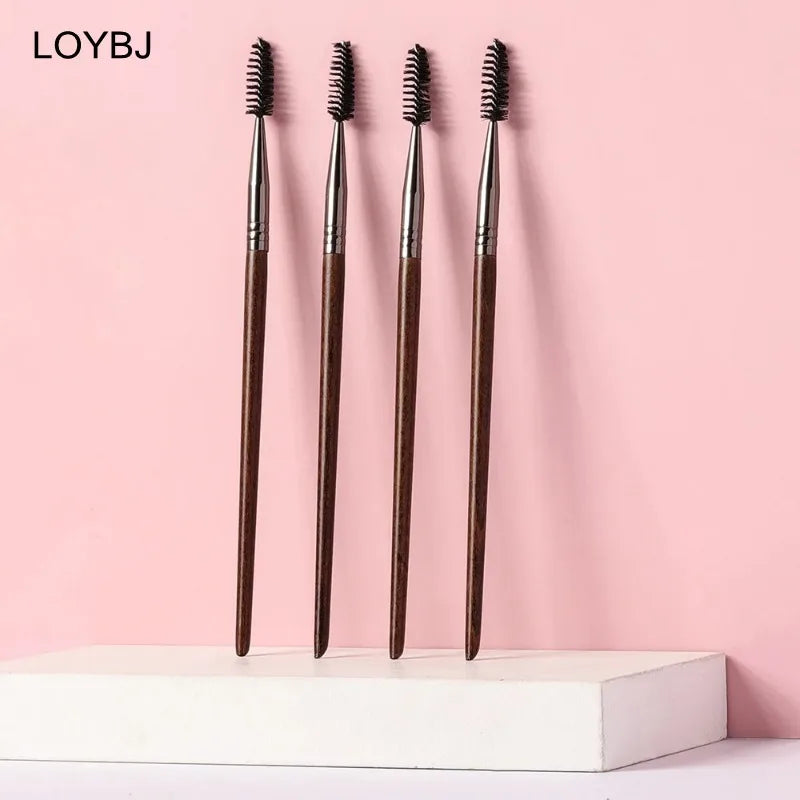 Wood Screw Eyelash Eyebrow Brush Nylon Eye Lashes Extension Wands Applicator Brow Comb Cosmetic Beauty Makeup Brushes Wholesale