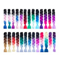Colorful Synthetic High Temperature Silk Yaki Texture Single Weft Fashion Dreadlocks Braid Wigs