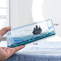 Mini Cruise Ship Black Pirate Boat Model Small Cruise Ships for Sale Boat Floating Table Cruise Ship Fluid Drift Bottle