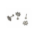 ASTM F136 Titanium Leaf Labret Rings Fashionable Ear Stud Cartilage Tragus Piercings Helix Monore for Children Lip Piercings
