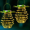 30 Leds Solar Pineapple Hanging Holiday Decorative Lights Outdoor Solar Garden Light With Handle Hook