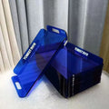 Acrylic Stacking Serving Tray with Handles Customized Shape 8x6x1" 3mm Thickness Clear Welcome OEM/ODM Wholesale