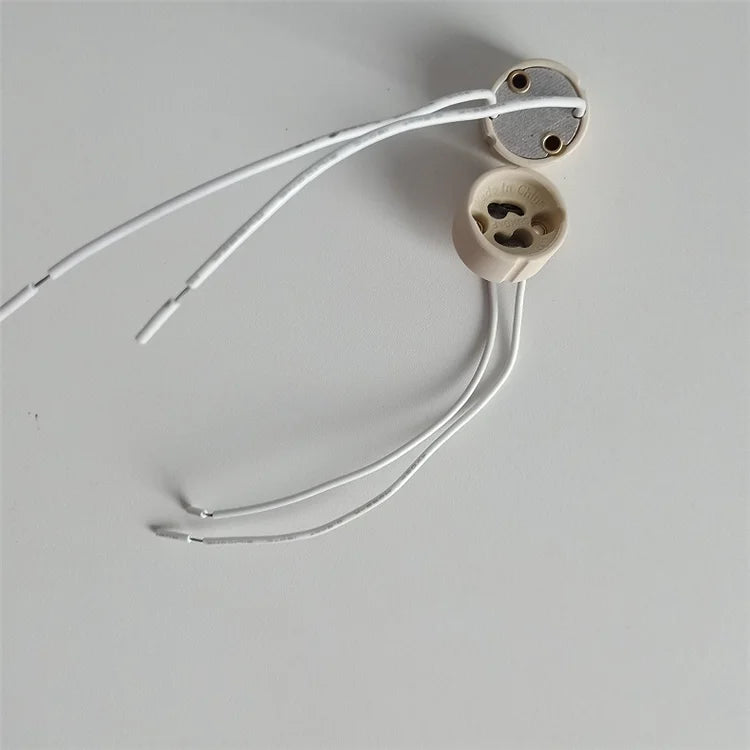 GU10 Lamp Socket LED Light Holders Gu10 Lamp Base With 15cm Wire Lamp Accessory Ceramic Lampholder Porcelain