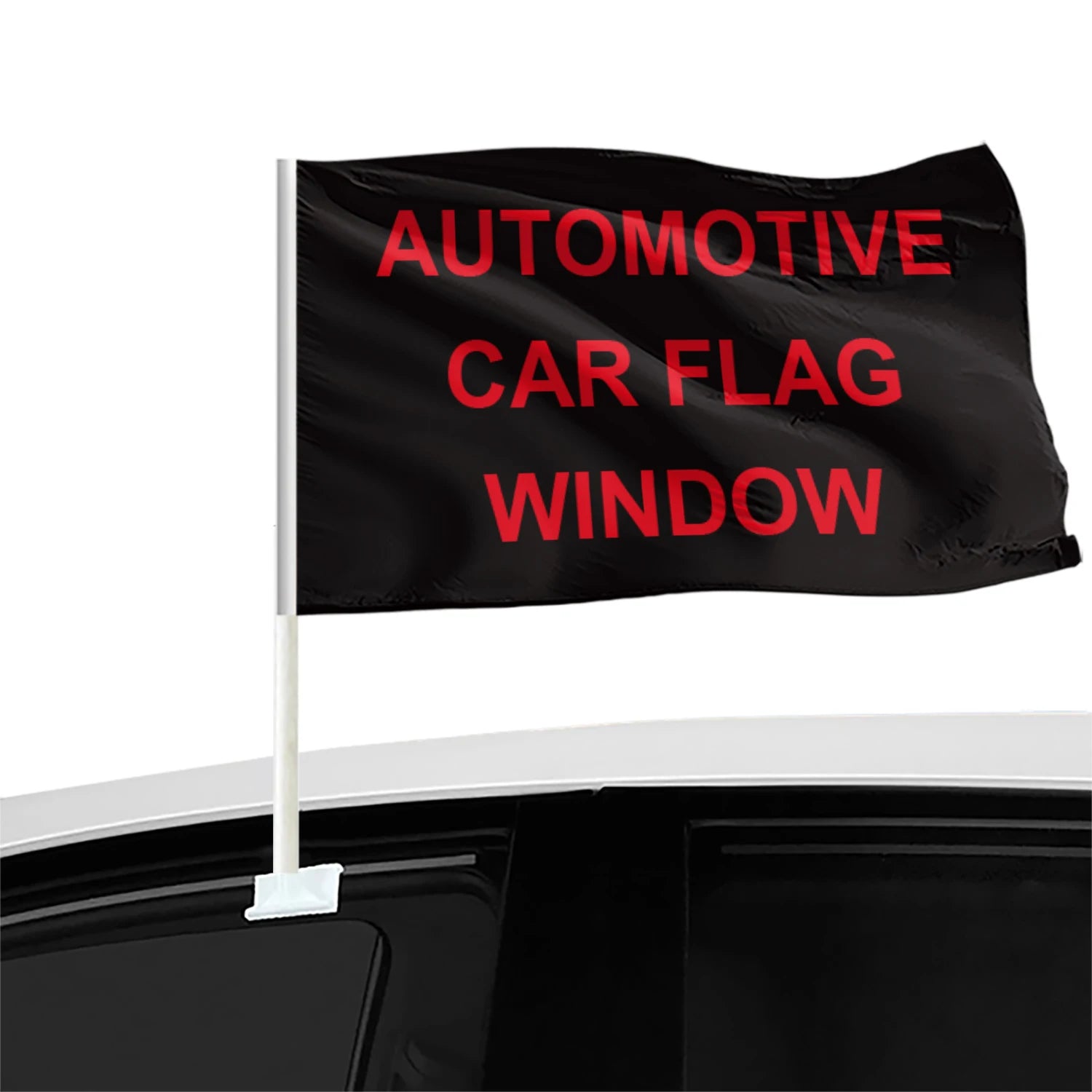 Promotional Product High-quality Double-sided Printed Outdoor Car Window Flags with Bracket