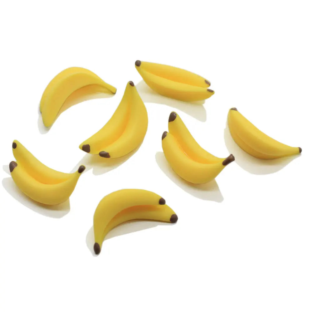 Resin Artificial Miniature Food Fruit Banana Play DollHouse Toy Decorative Craft Kawaii DIY Embellishment Accessories