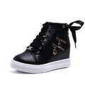 New Style Raised Round Toe Thick Bottom Lace up Women's Casual Shoes in the Waterproof Platform Versatile High Top Shoes 128