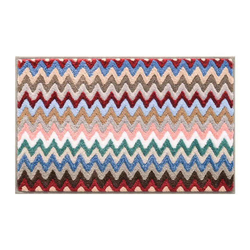 Factory Wholesale Washable Custom Pattern Floor Mats for Floor Bathroom Mat Polyester TPR Bath Mat