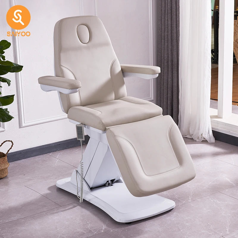 Electric Adjustable 3 Motor Spa Treatment Massage Bed With Rotating Armrests