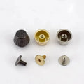 Meetee BF366 8*12mm Bag Hardware Accessories Zinc Alloy Embossed Foot Nail Bag Bottom Screw Bucket Decorative Nails Side Buckle