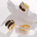 Personalized Titanium Steel Ring Adjustable Dropping Oil Stainless Steel Index Finger Ring Simple and Cold Hand Decoration