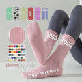 OEM Hot Sale Fast Delivery Free Design Your Own Socks Women Custom Grip Ruffle Yoga Pilates Socks Anti-slip