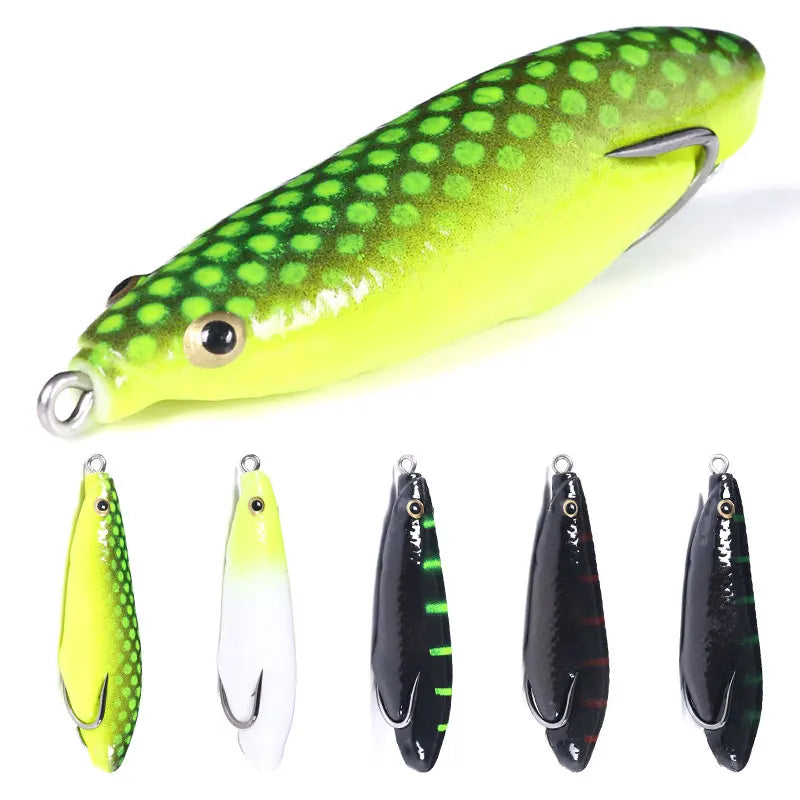 Soft Tube Bait Plastic Fishing Lures Artificial Lure Topwater Ray Frog Bait Lure